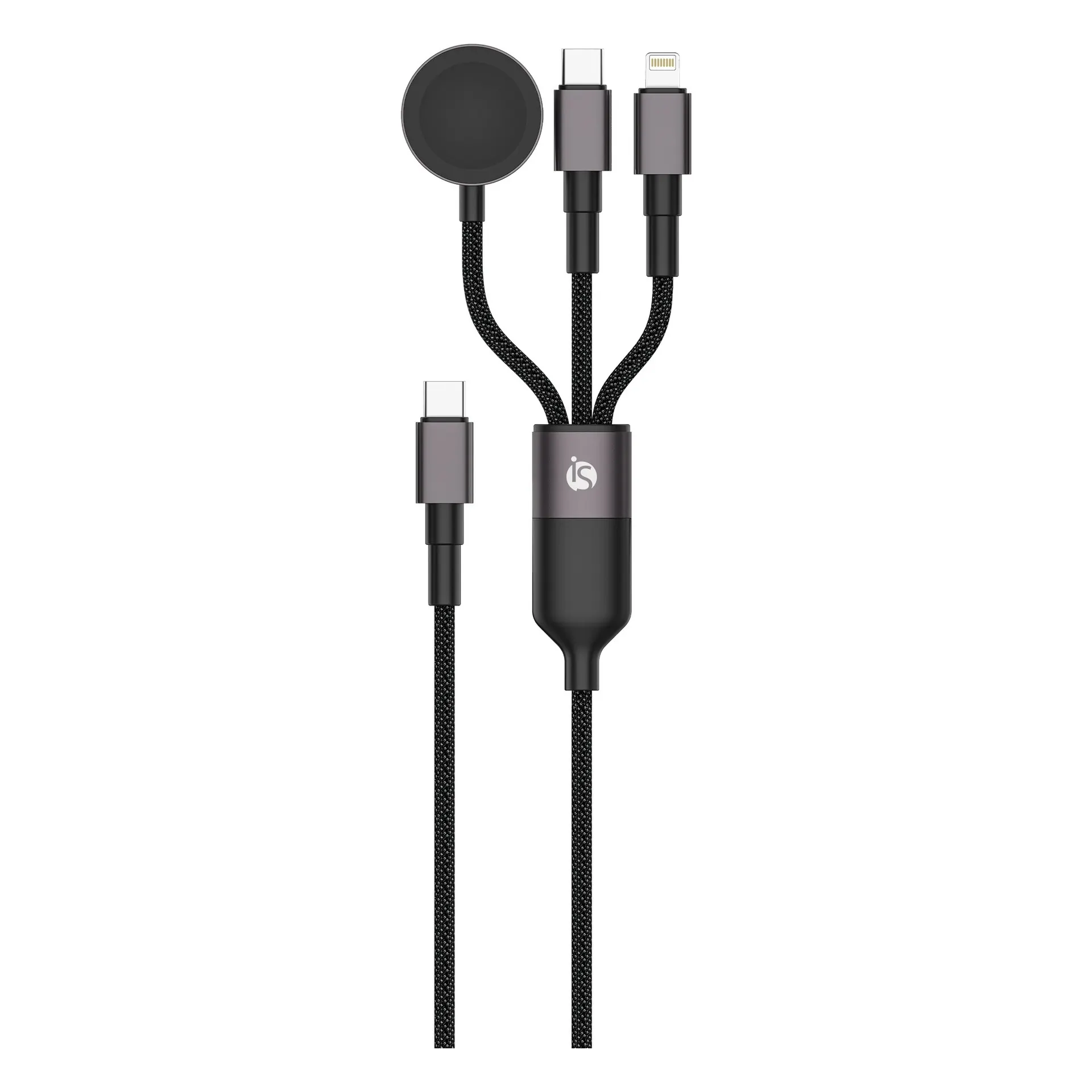 Cable 3 en 1 USB-C, Lightning, Apple Watch amb Càrrega Ràpida