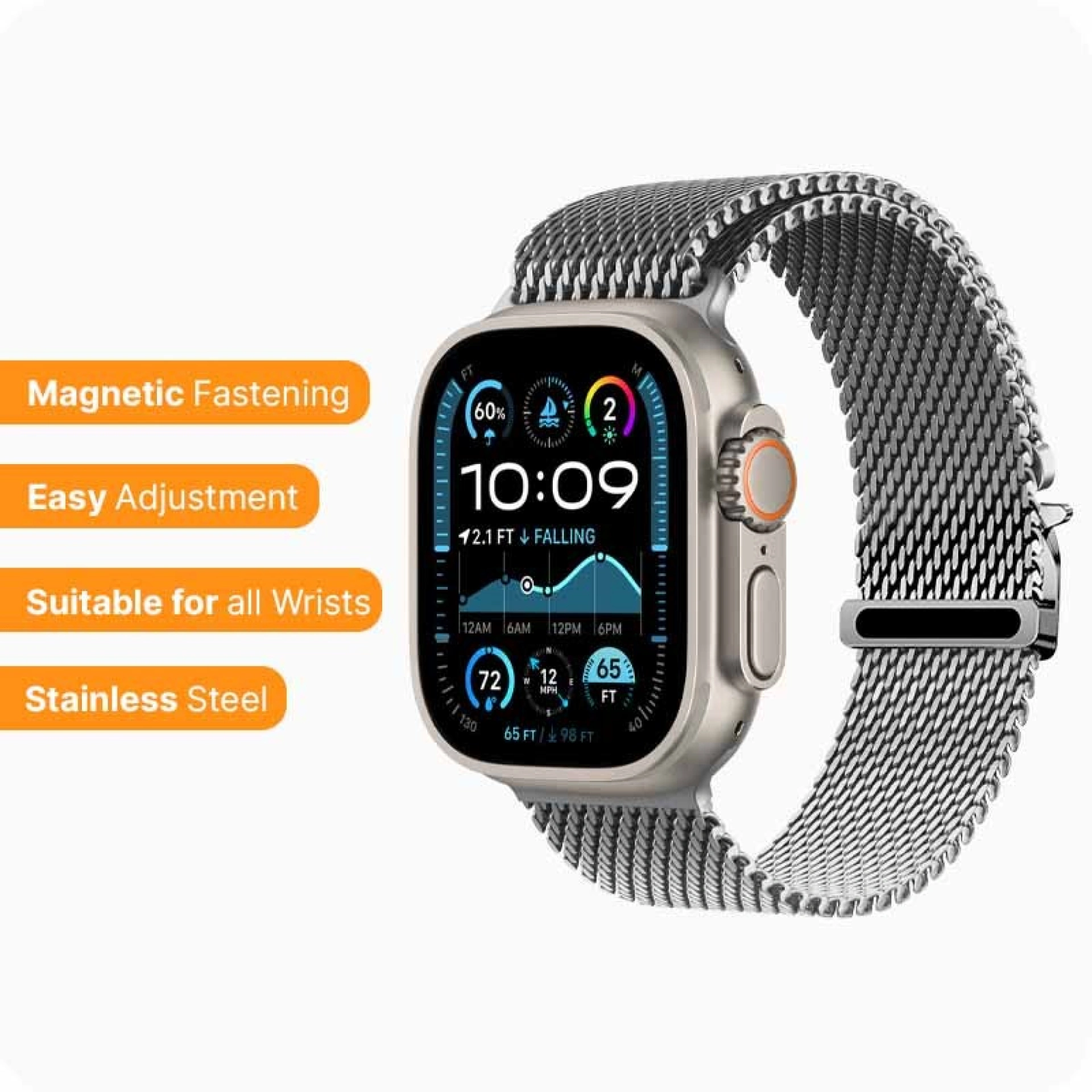 Correa Apple Watch Milanesa con Cremallera