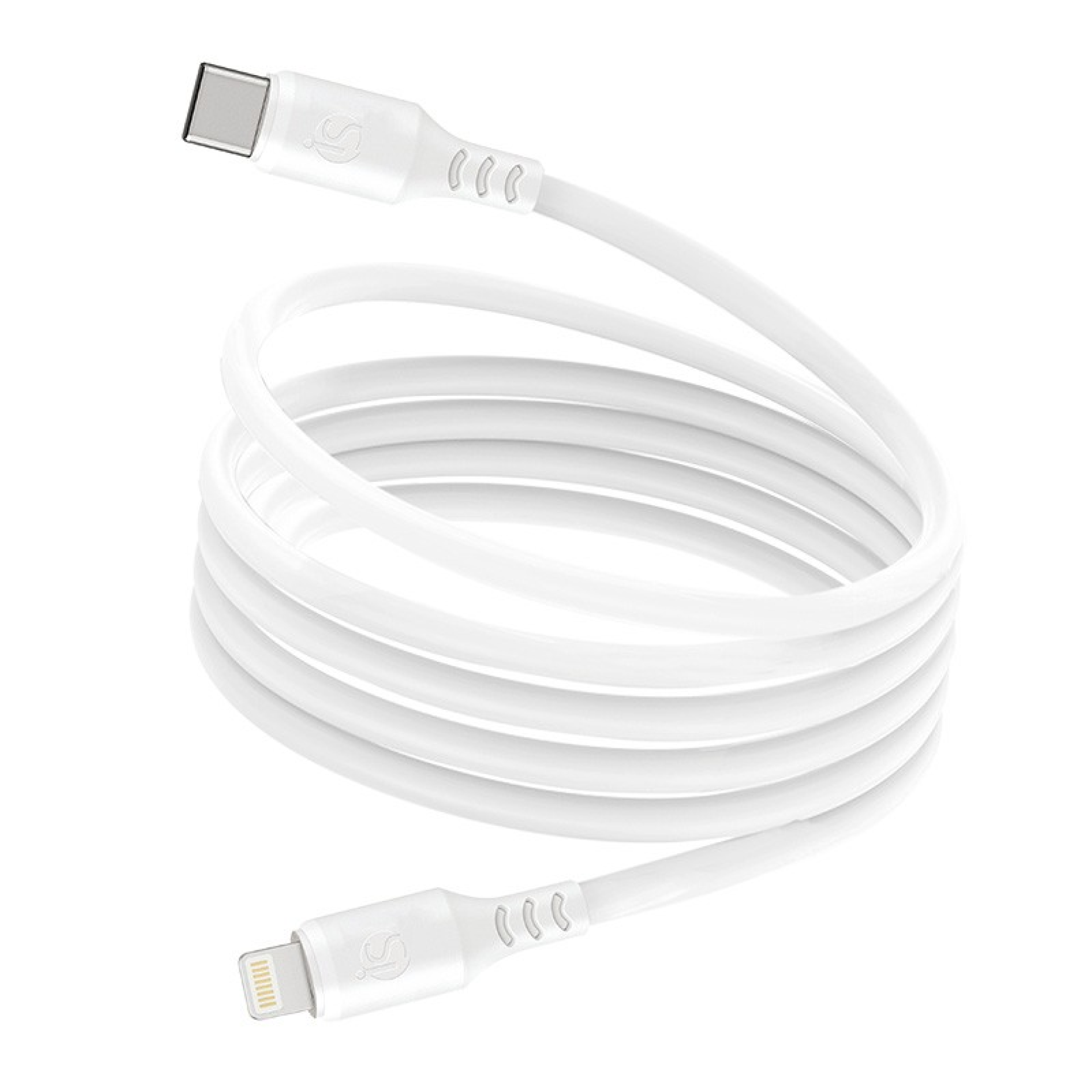 Cable Magnético USB‑C - Lightning Silicona Blanca