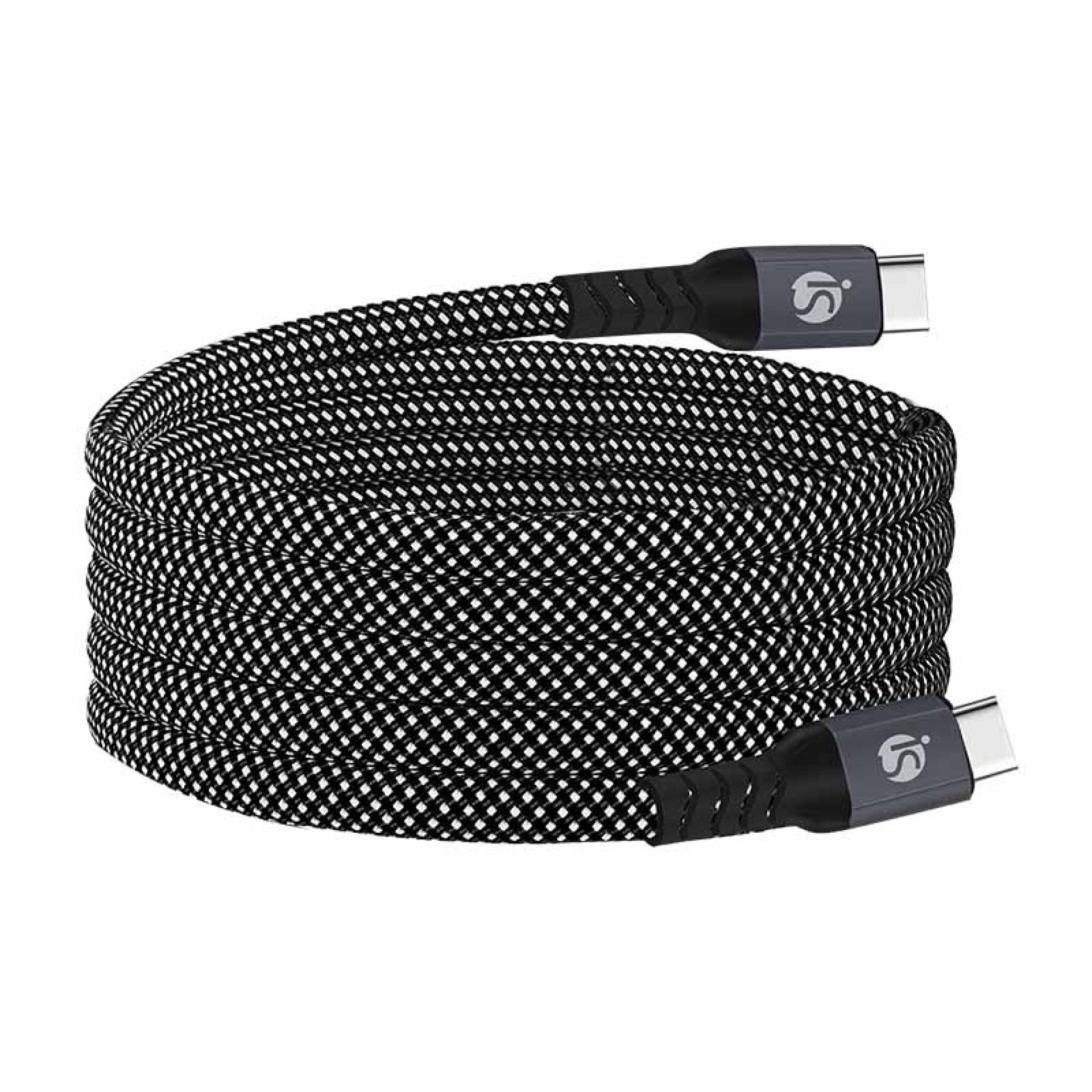 Cable Magnético USB‑C - USB‑C Nylon Negro