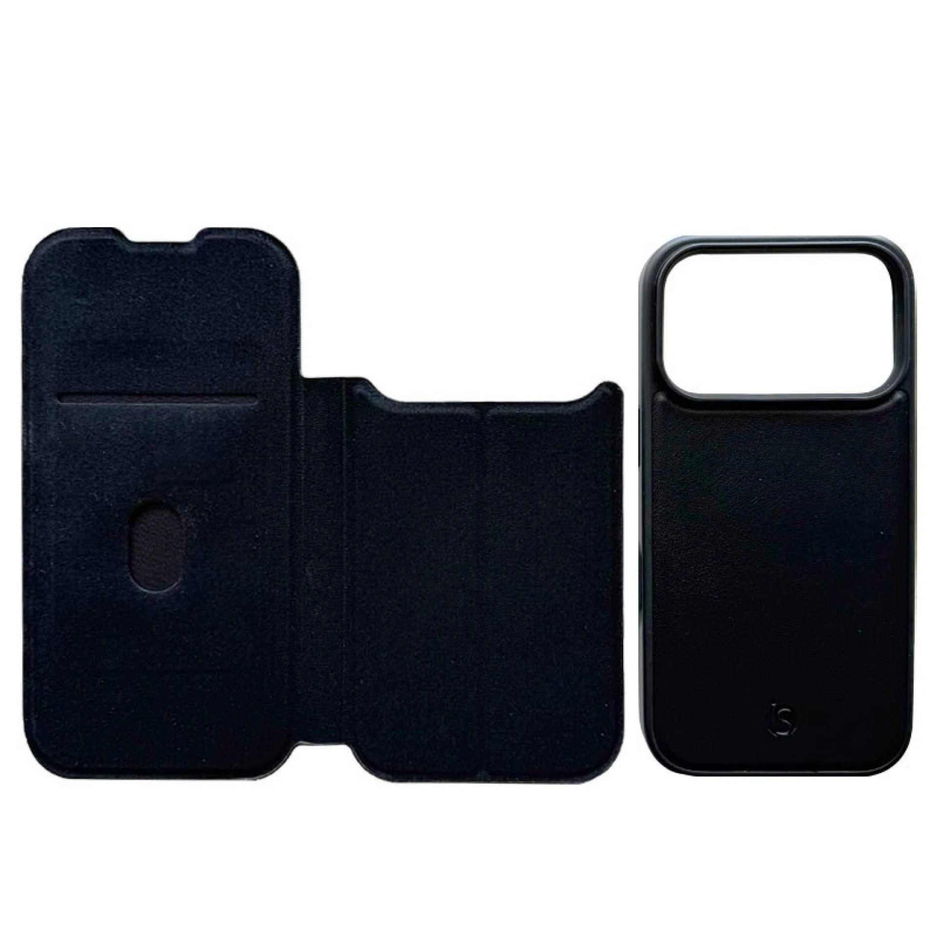 Funda Folio magnética de cuero para iPhone