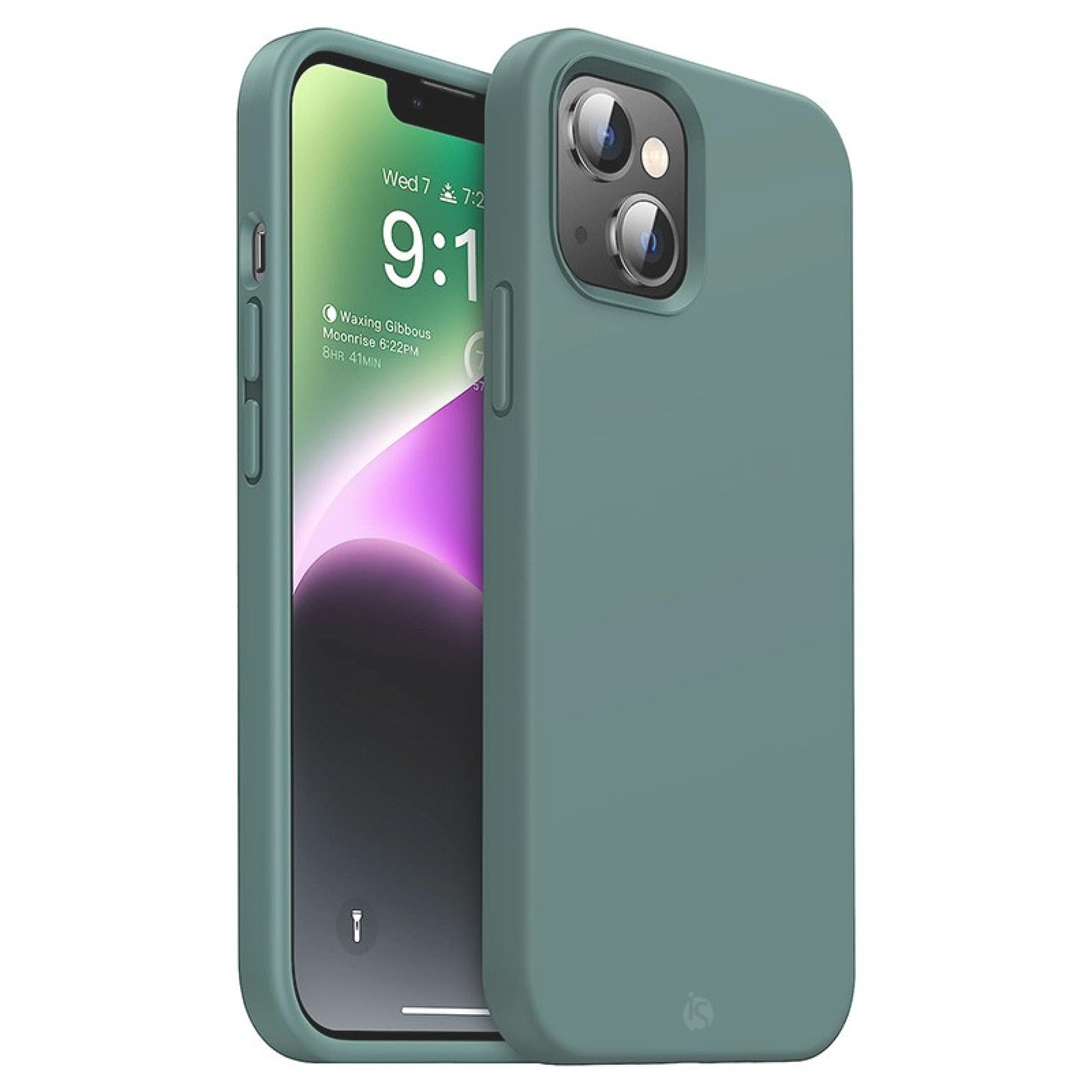 Funda en Silicona Líquida Magsafe iPhone 13 Verde