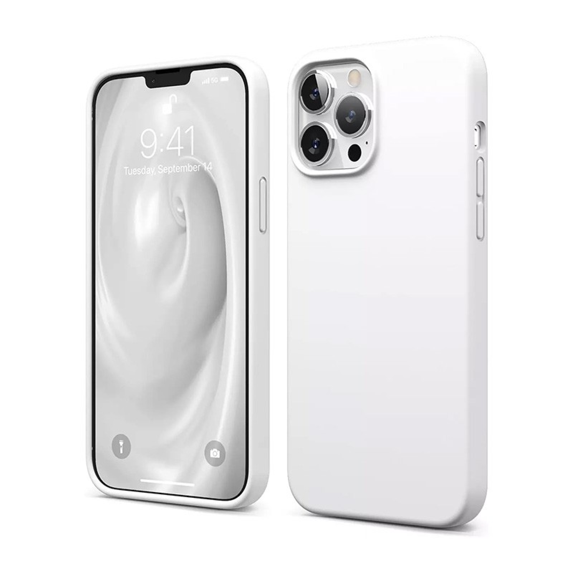Funda en Silicona Líquida Magsafe iPhone Blanco 15 Pro