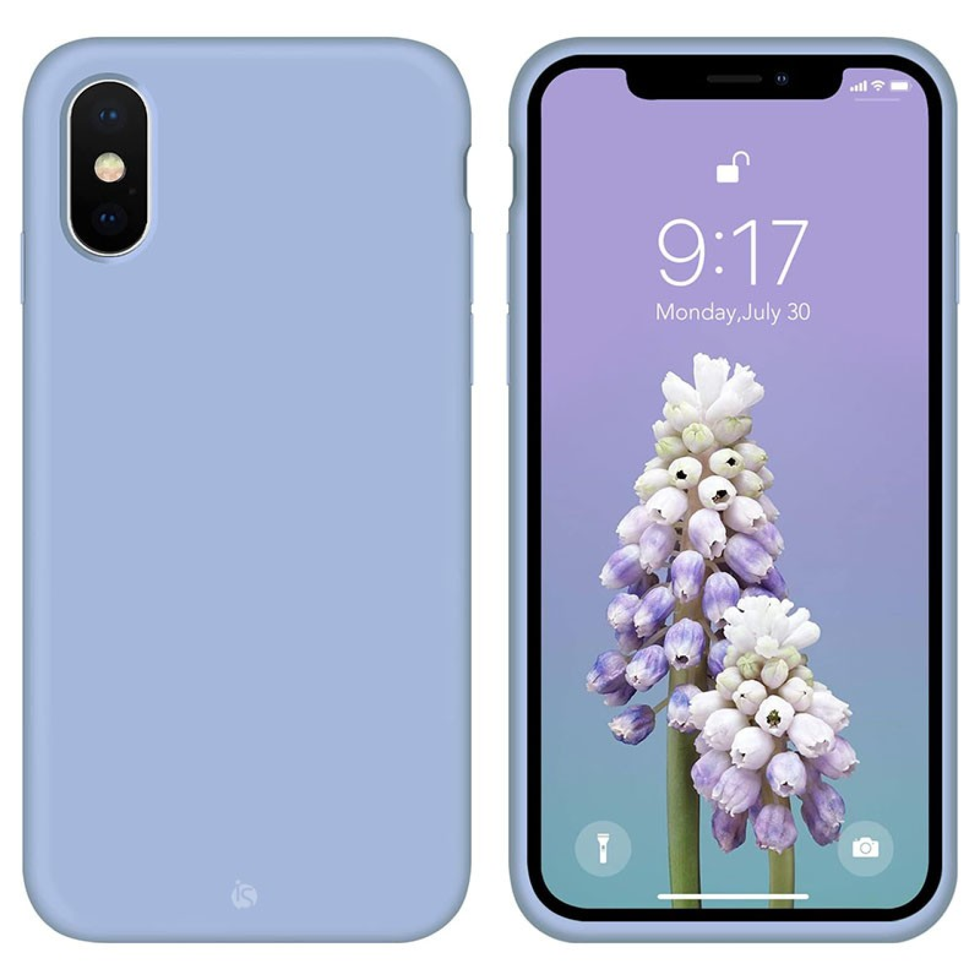 Funda en Silicona Líquida Magsafe iPhone X Lavanda