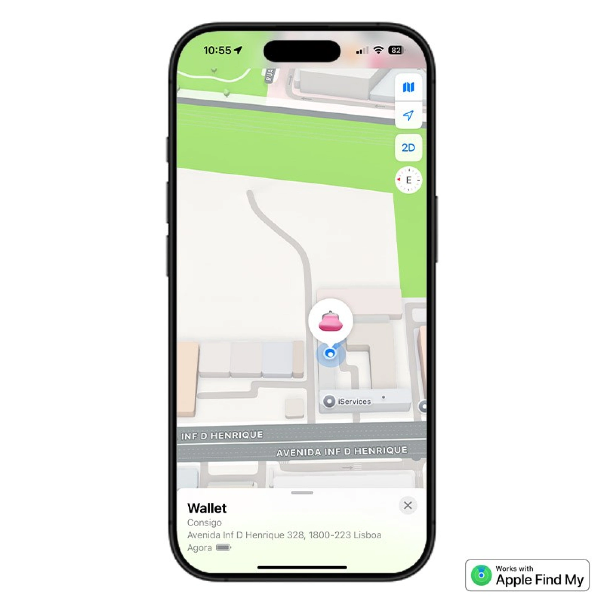 Tarjeta Localizadora de iServices compatible con Apple Find My