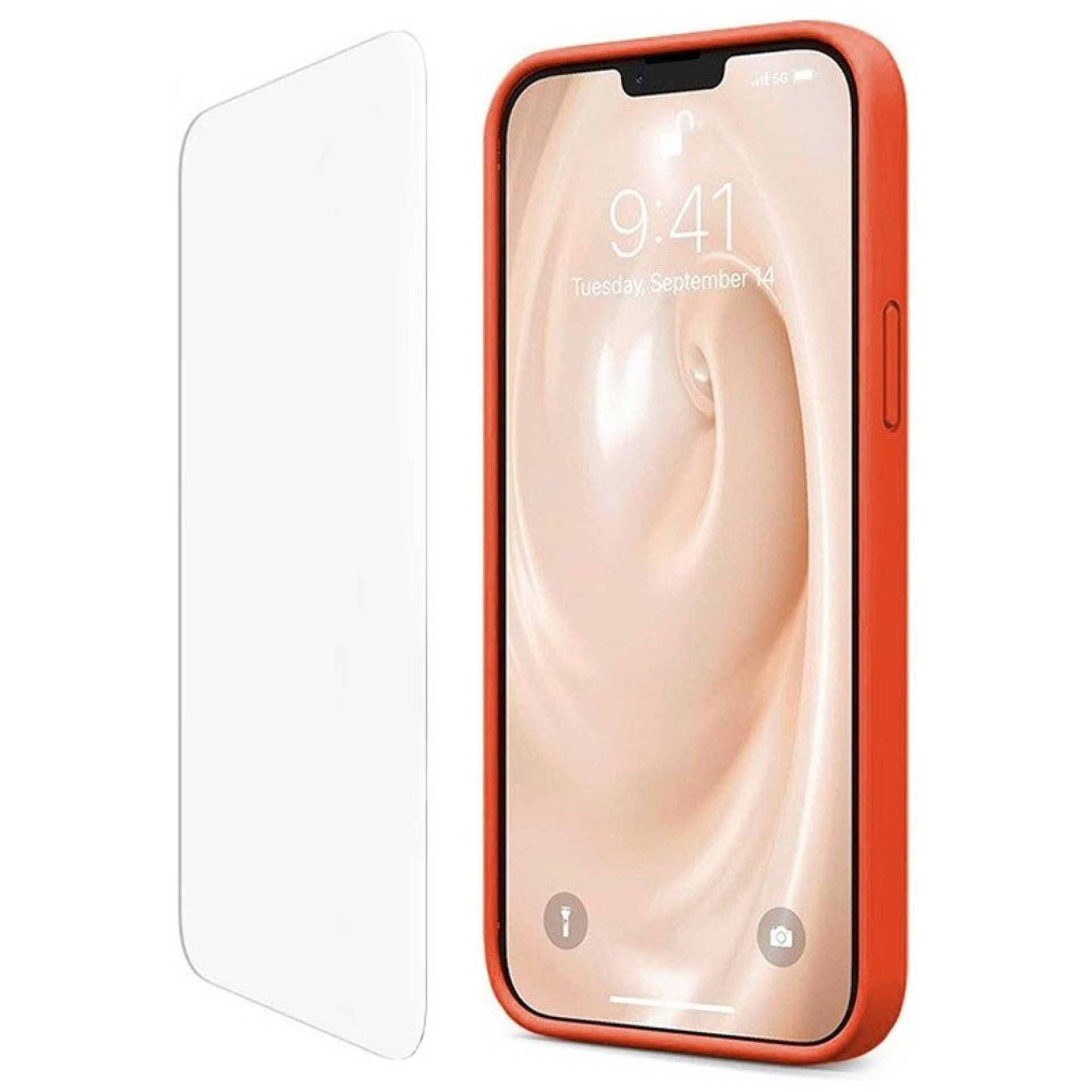 Kit de Protección iPhone - Funda + Protector de Pantalla 16 Pro Naranja