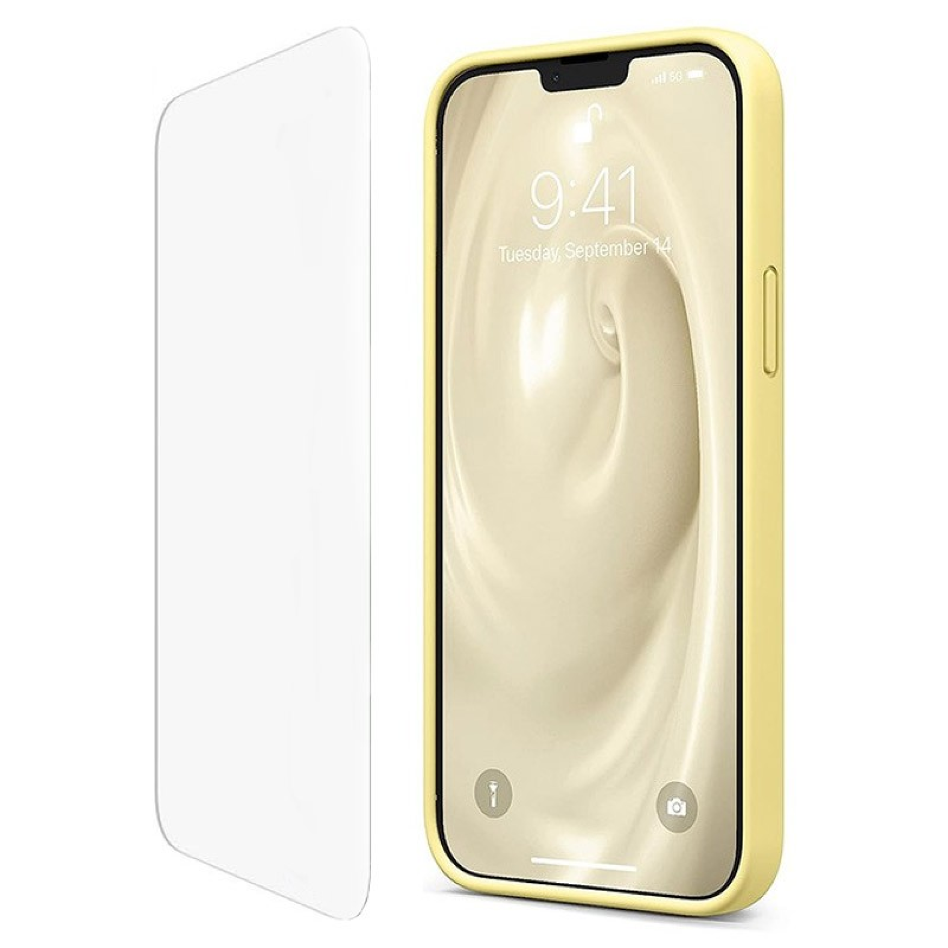Kit de Protección iPhone - Funda + Protector de Pantalla Amarillo 16 Pro Max