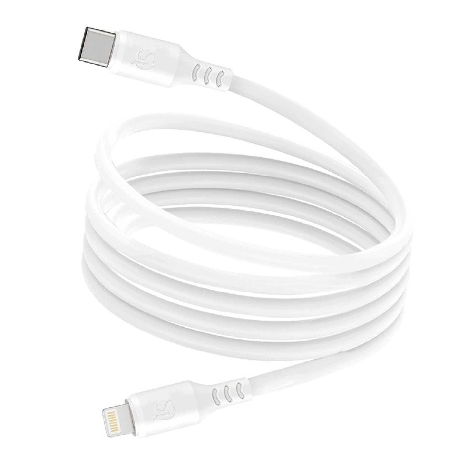 Cable Magnètic USB-C - Lightning Silicona Blanca