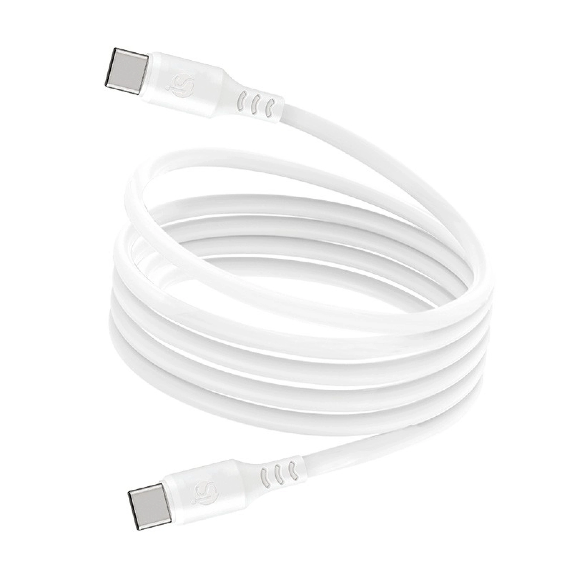 Cable Magnético USB‑C - USB‑C Silicona Blanca