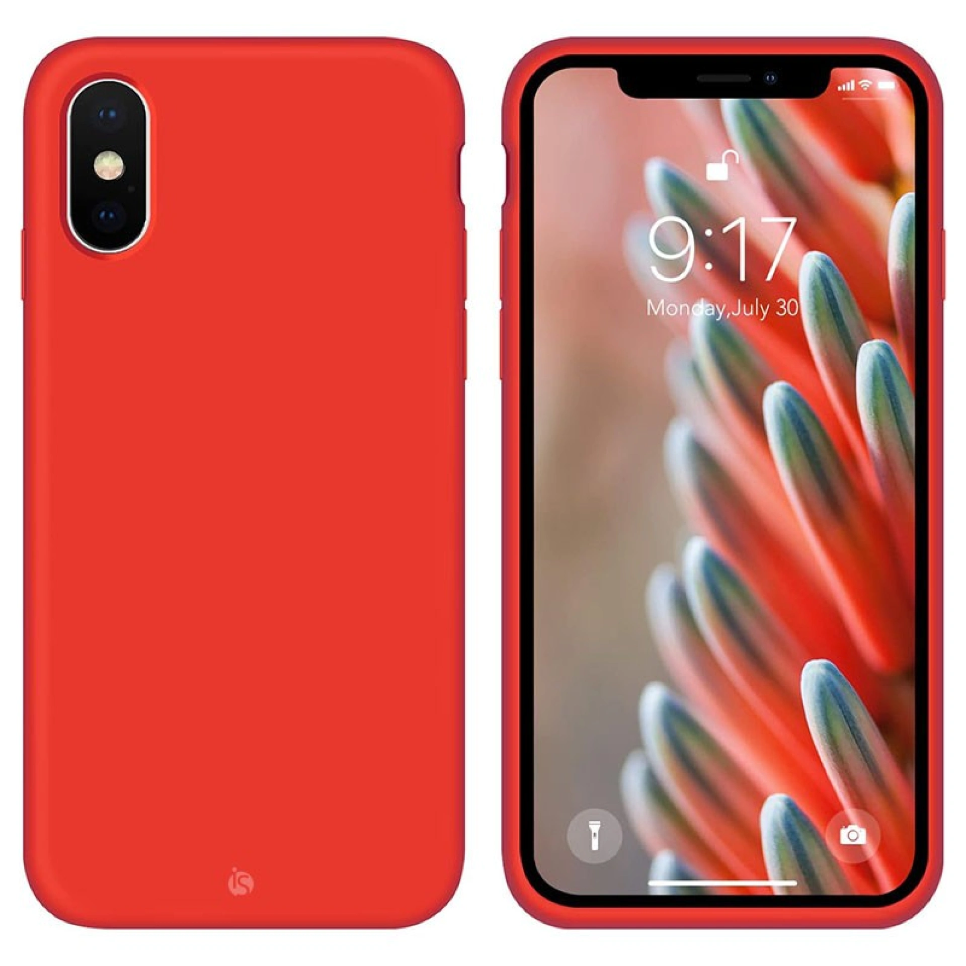 Funda en Silicona Líquida Magsafe iPhone XS Rojo