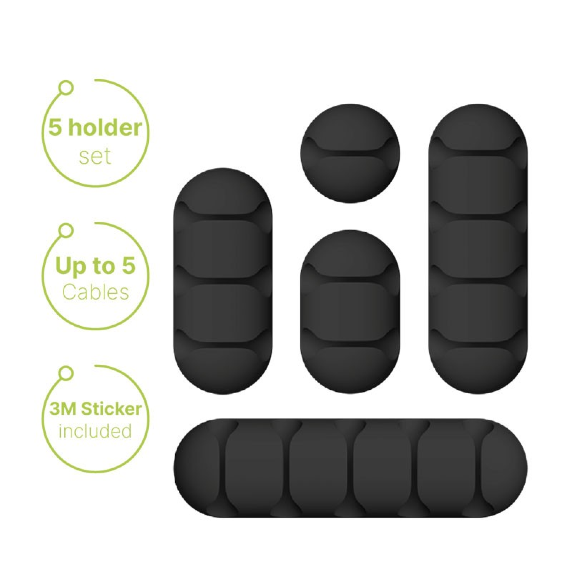 Organizador de Cables Untied Negro