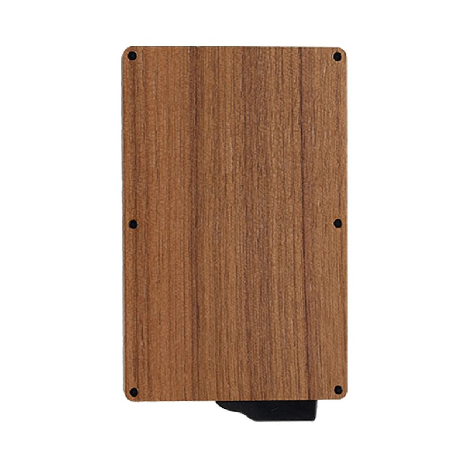 El otro lado del tarjetero de madera