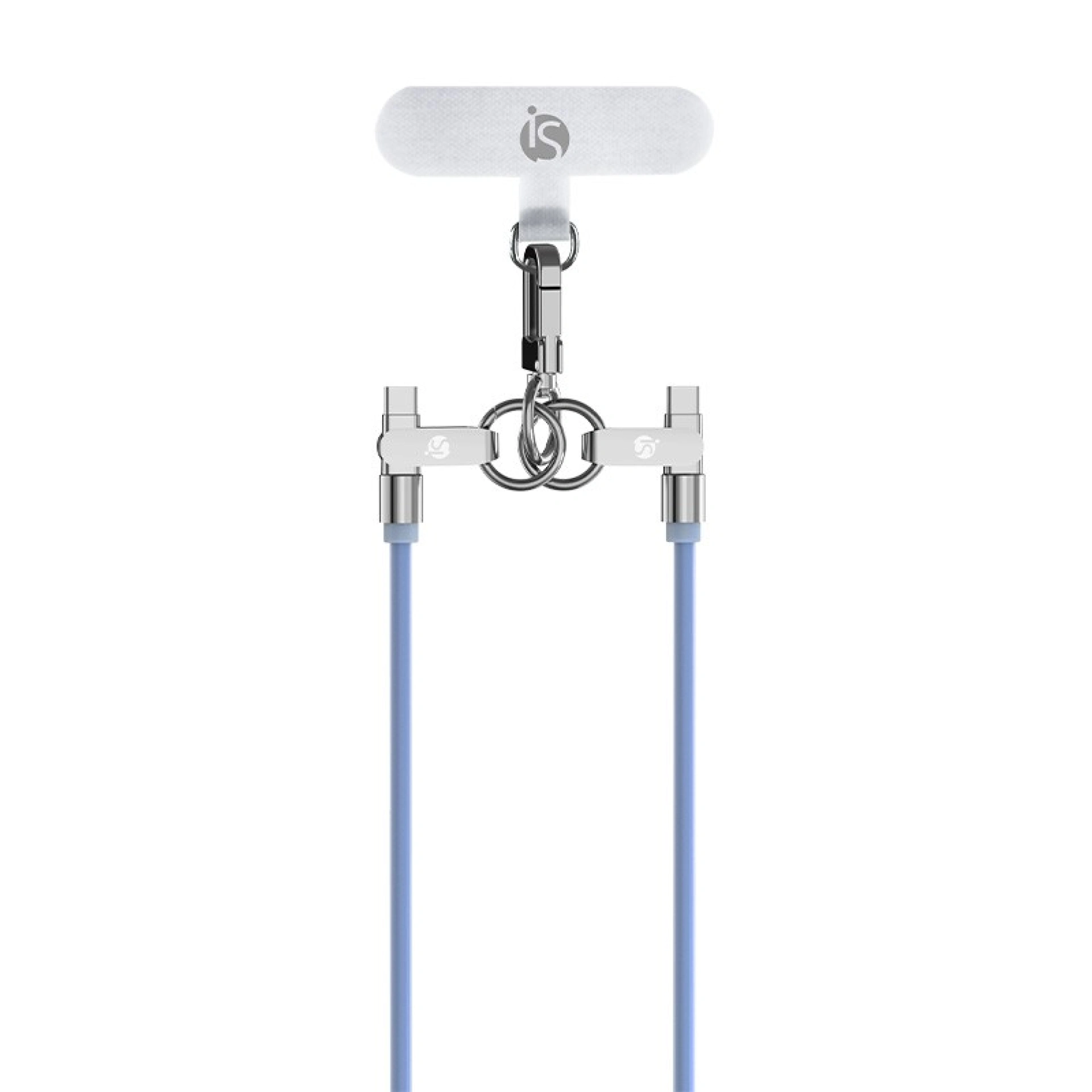 Cordón de Silicona con Carga USB-C para celular Ice Blue USB C   USB C