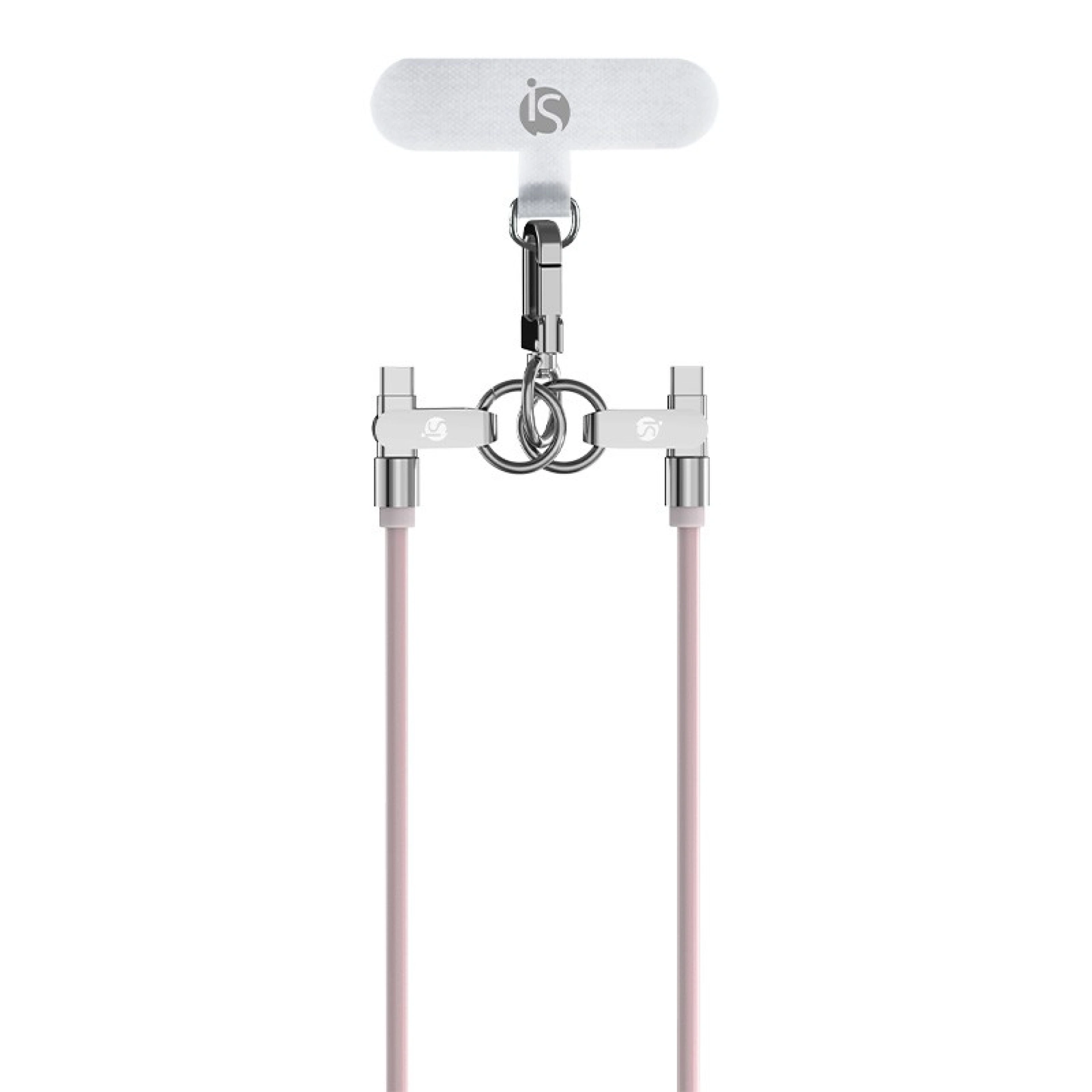 Cordón de Silicona con Carga USB-C para celular Rose USB C   USB C