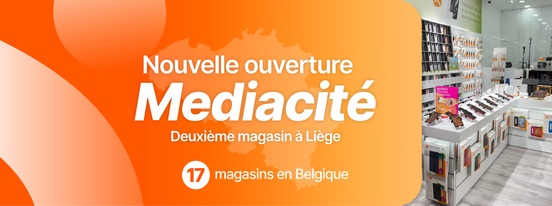 La tienda iServices número 17 en Bélgica está en Mediacité