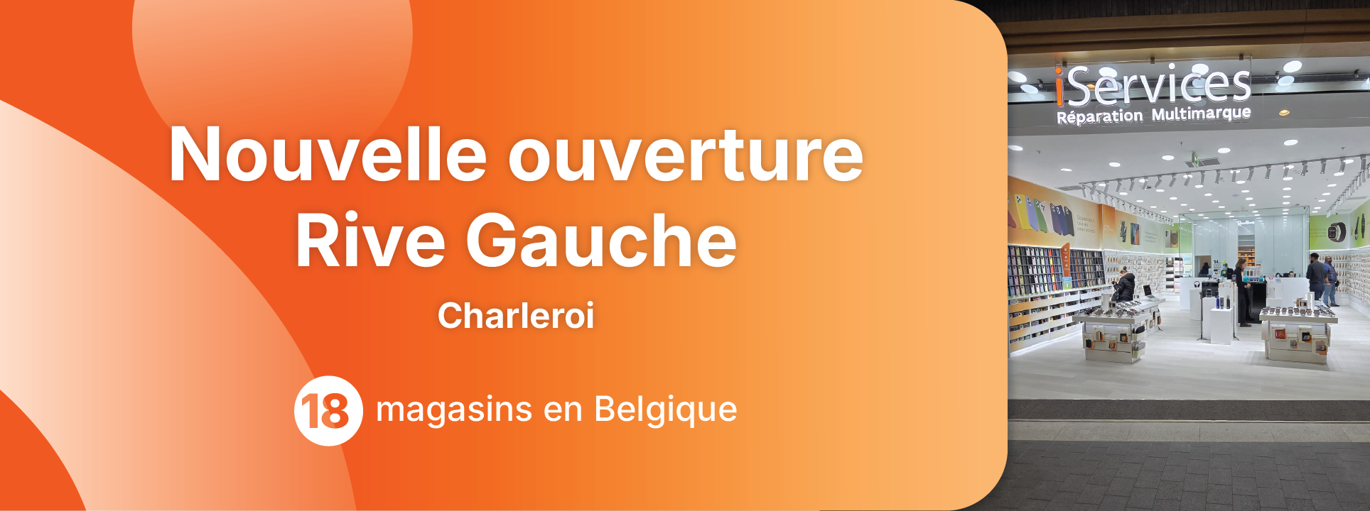 El nuevo iServices se encuentra en Rive Gauche Charleroi
