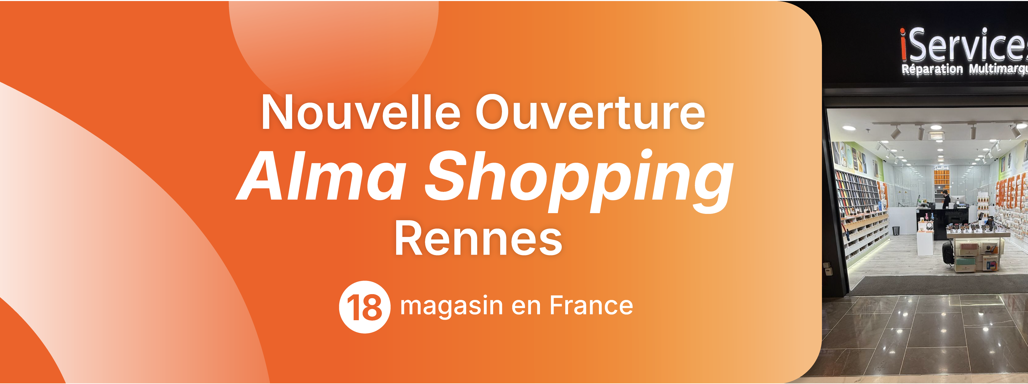 iServices abre tienda en Alma Shopping, en Rennes.