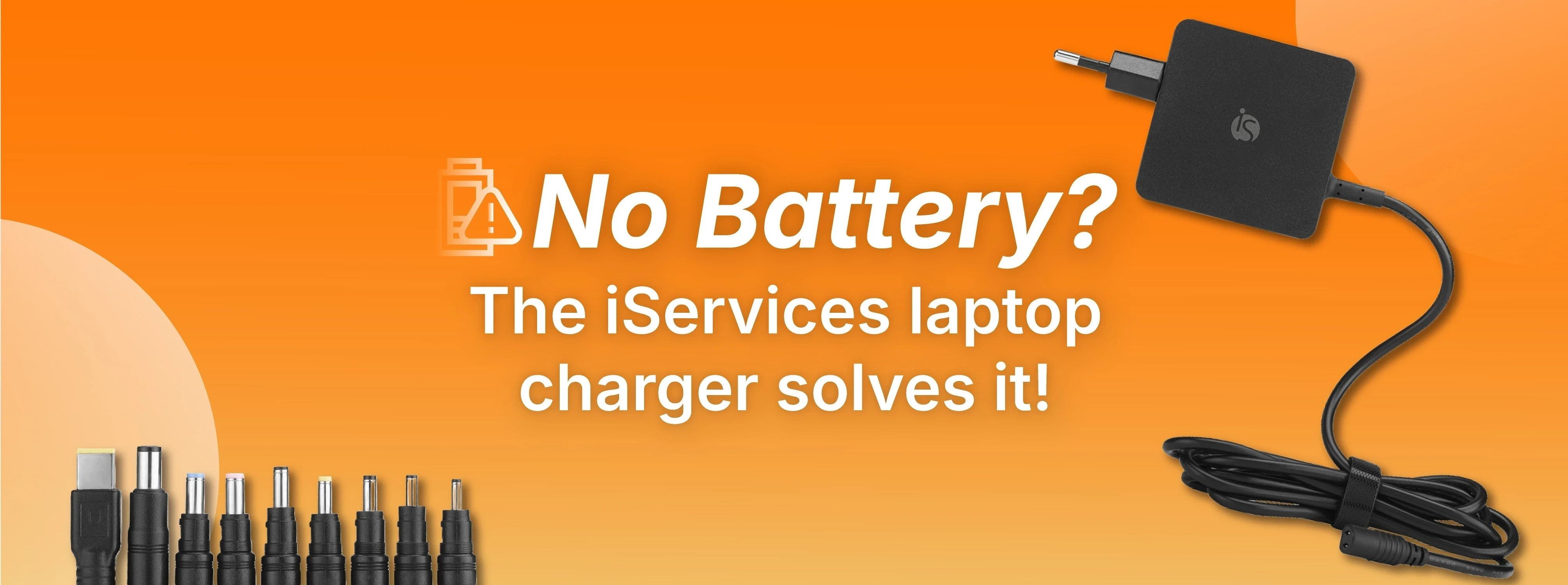 ¿Sin batería? El Cargador de computador de iServices resuelve.