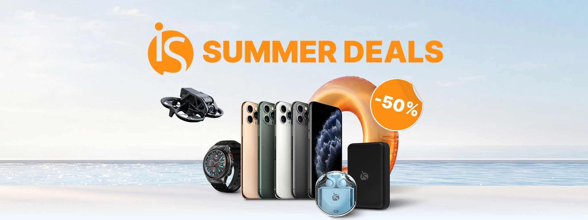 Summer Deals iServices: descontos até 50% en tecnología